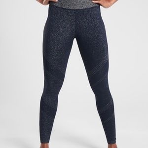 Athleta Navy Sparkle Tight Legging